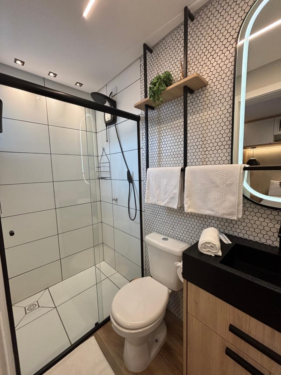 Shower, Toilet, Bathroom, towels