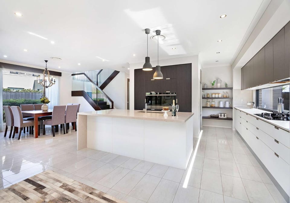 Kitchen or kitchenette, Dining area, dishwasher, oven, stove