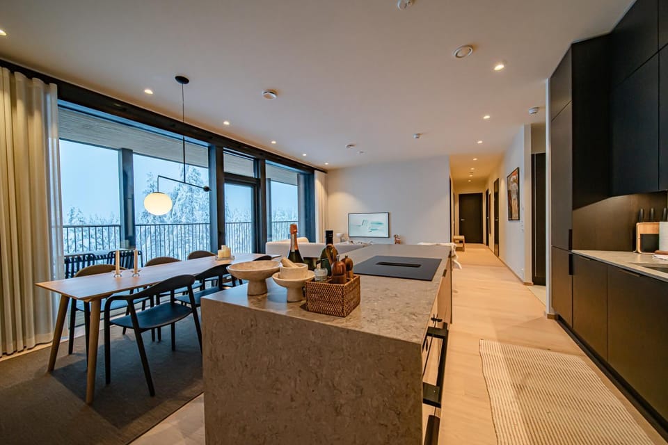 View (from property/room), Balcony/Terrace, Living room, Dining area, heating, internet, kitchen