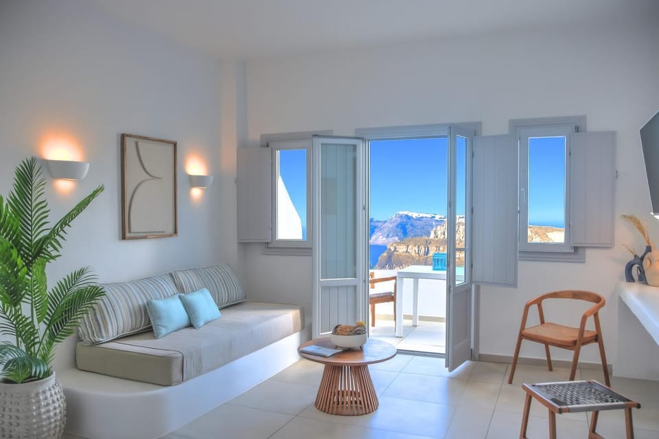 View (from property/room), Living room, Seating area, Landmark view, Sea view