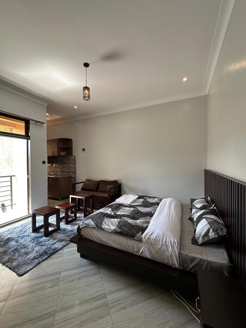 Bed, towels