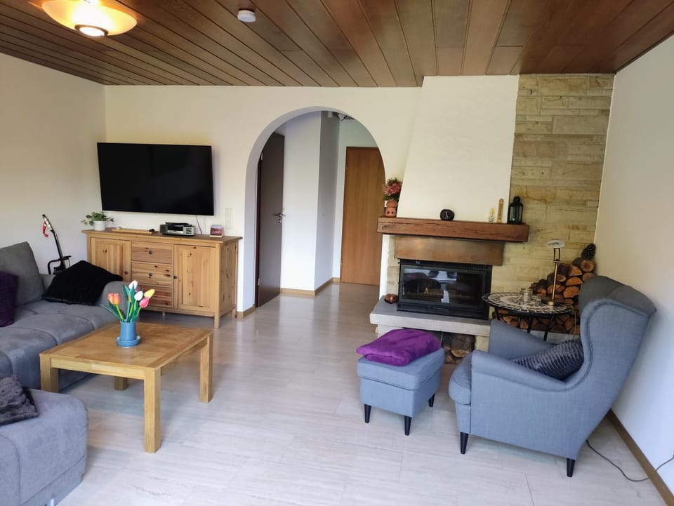 Communal lounge/ TV room, TV and multimedia, Living room, Photo of the whole room, Seating area, Evening entertainment, fireplace
