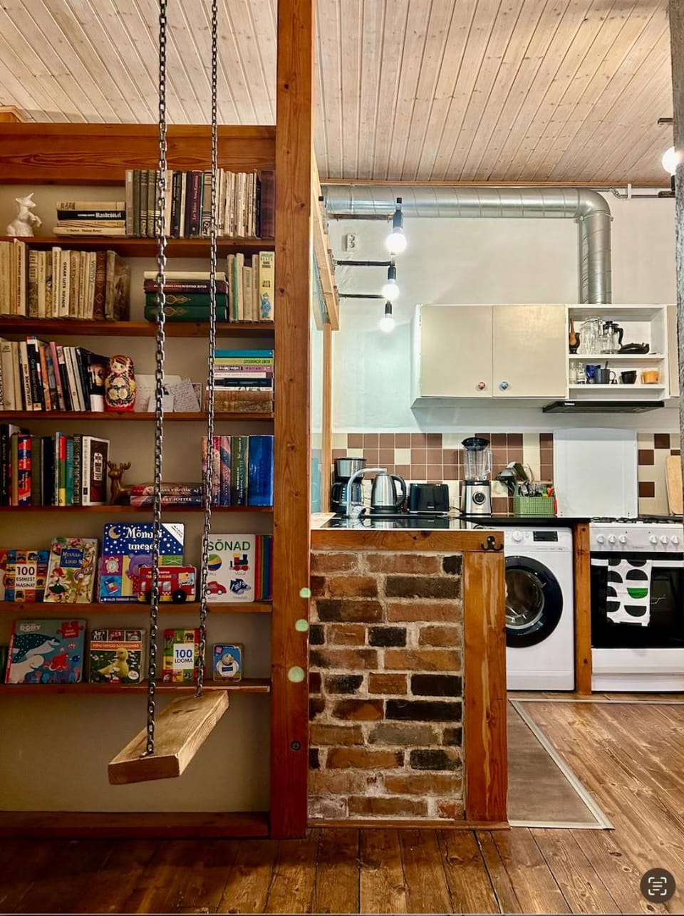 Kitchen or kitchenette, dishwasher, oven, stove, washing machine