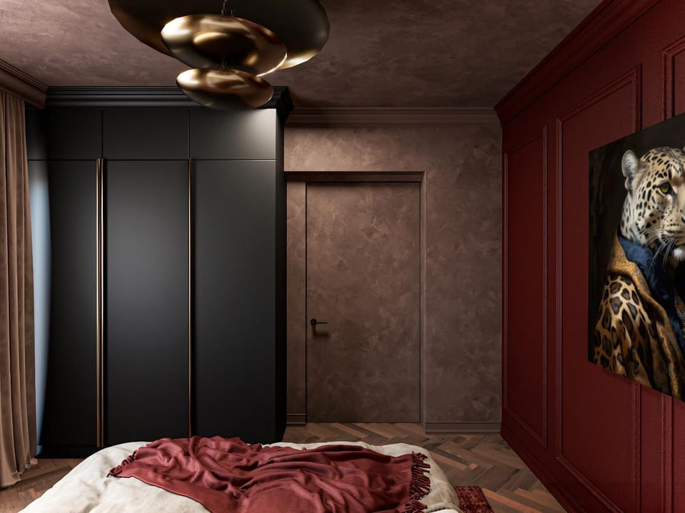 Bed, Photo of the whole room, Bedroom, wardrobe