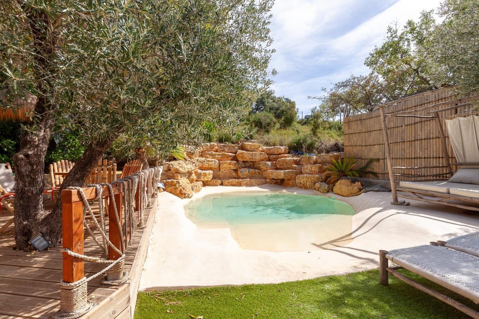 Property building, Living room, Swimming pool