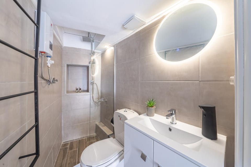 Bathroom, Living room