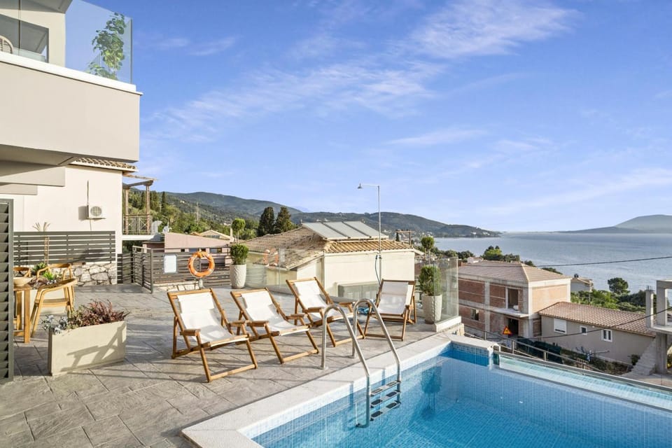 Property building, Living room, Swimming pool