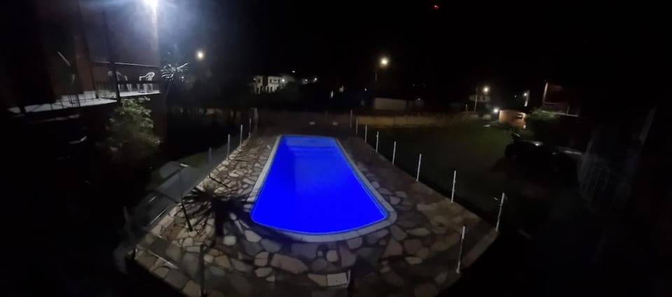 Night, Pool view, Swimming pool