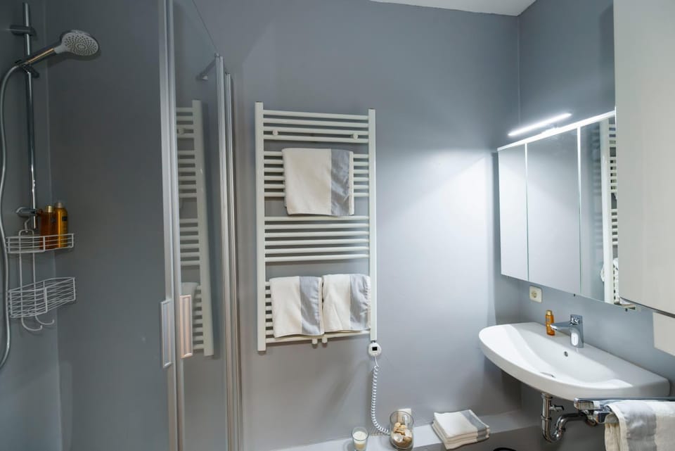 Shower, Toilet, Bathroom, towels