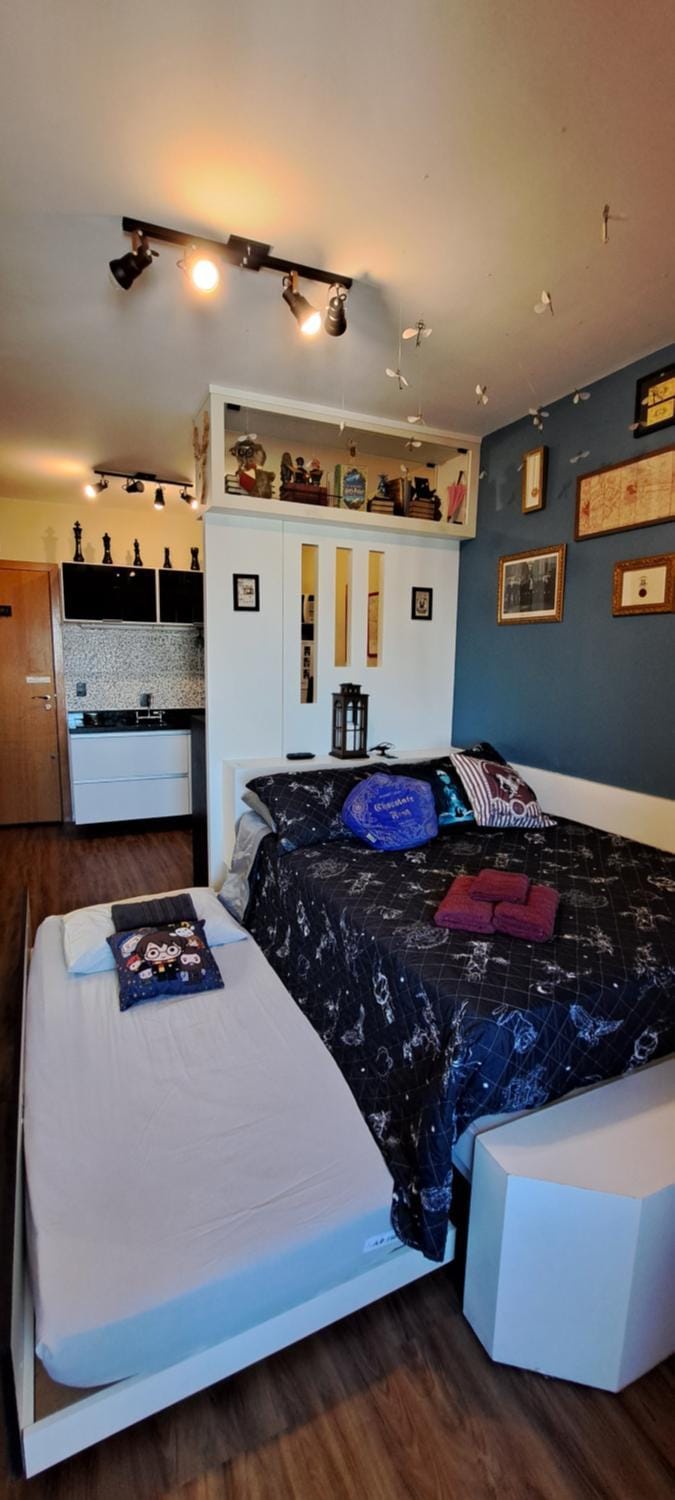 Studio temático HARRY POTTER Quarto Secreto HP com GARAGEM e PISCINA no CENTRO Apartment in Curitiba