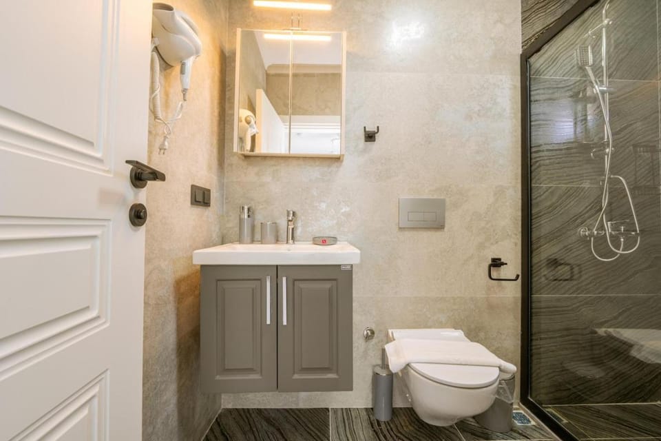 Shower, Toilet, Bathroom, towels