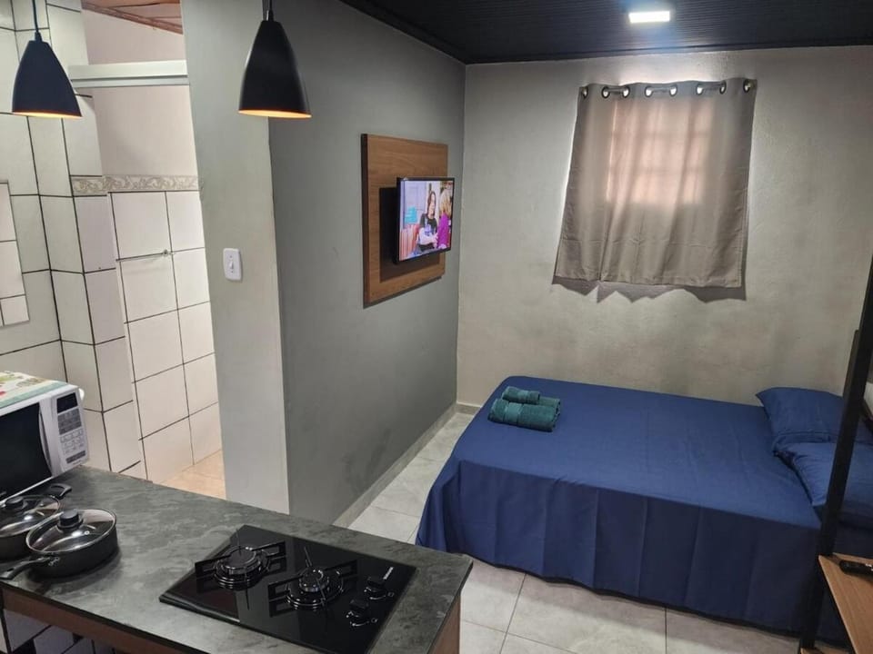 Kitnet mobiliada em Lins Apartment in State of São Paulo