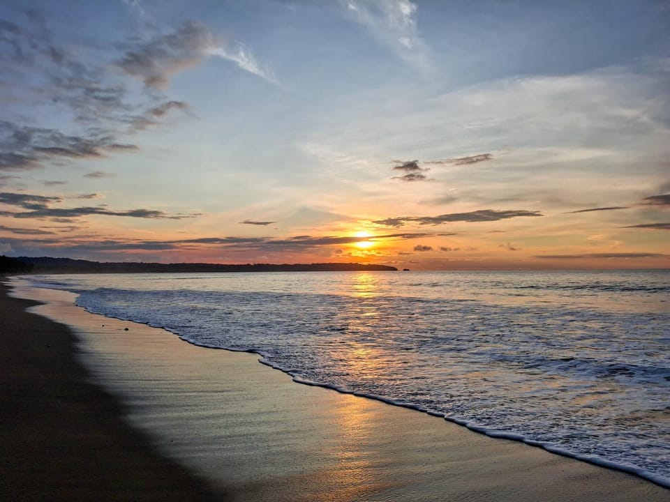 Beach, Sea view, Sunset