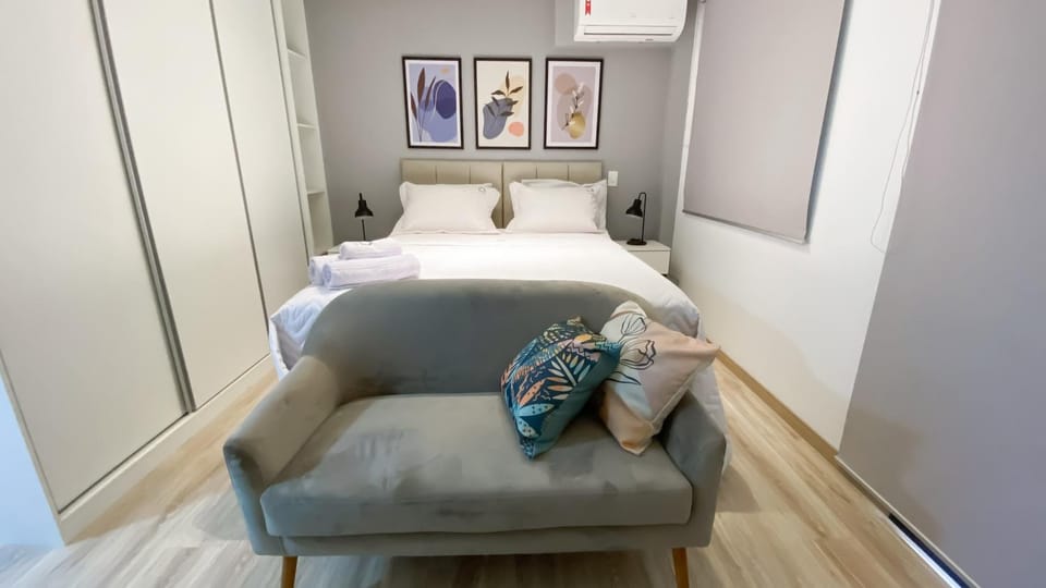 Bed, Photo of the whole room, Seating area, towels, wardrobe, air conditioner