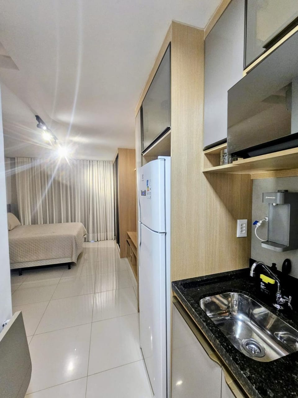 Bed, Kitchen or kitchenette, Photo of the whole room, Bedroom, minibar