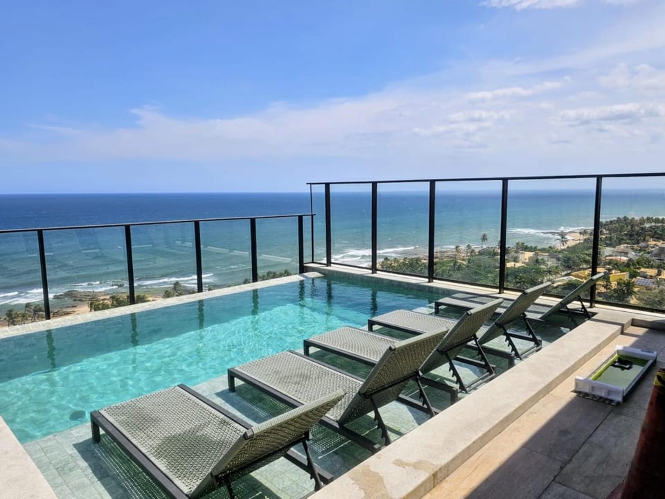 Day, Natural landscape, View (from property/room), Pool view, Sea view, Swimming pool