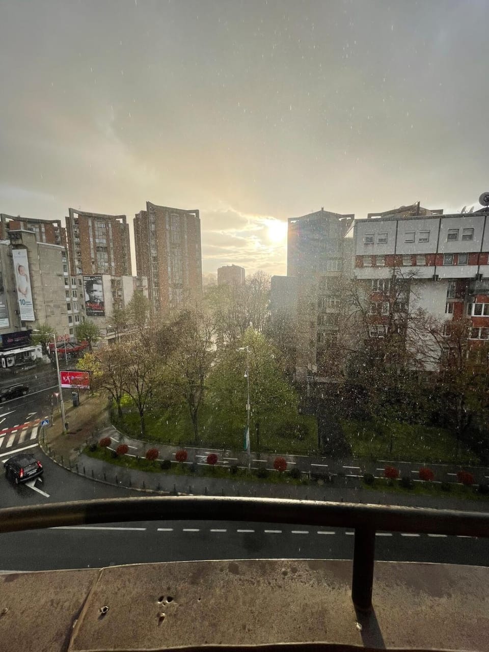 Neighbourhood, City view, Sunset