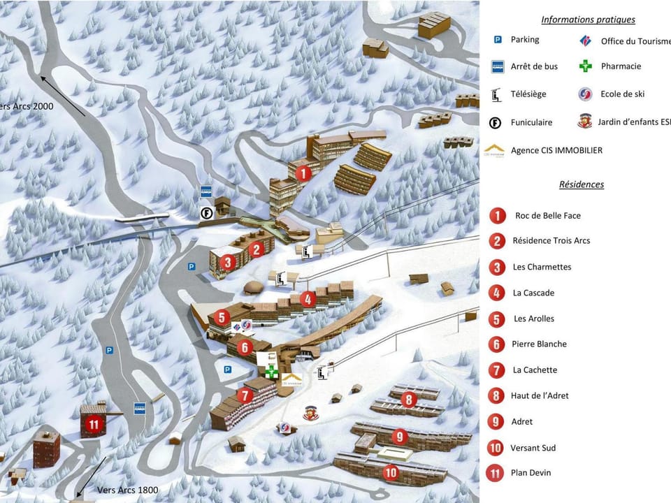 Appartement 2 pièces pour 6 à Arc 1600, proche piste, animaux admis - FR-1-411-337 Apartment in Bourg-Saint-Maurice