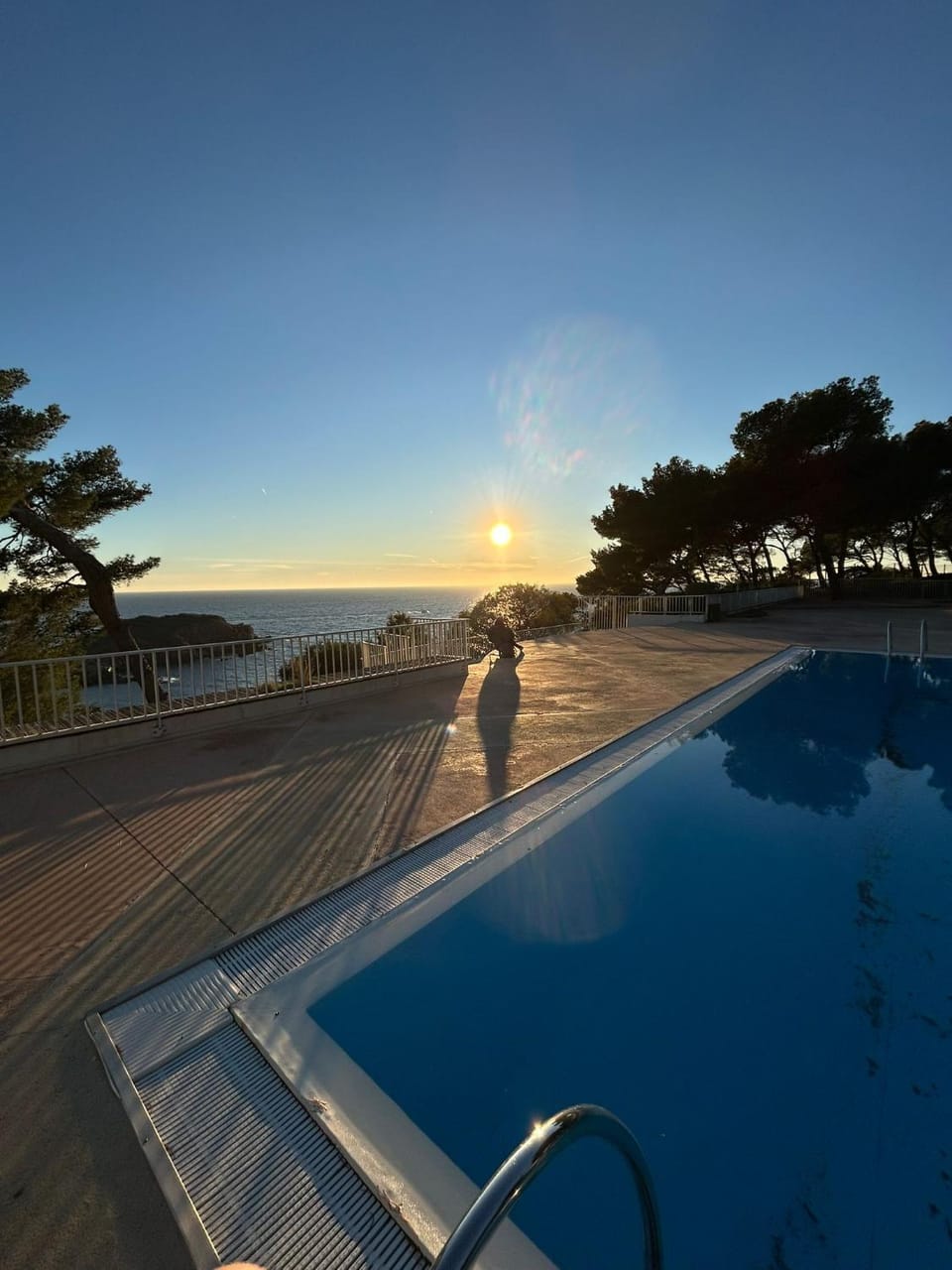 Natural landscape, Pool view, Sea view, Swimming pool, Sunset