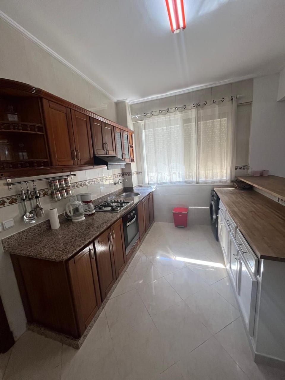 Kitchen or kitchenette, oven, stove
