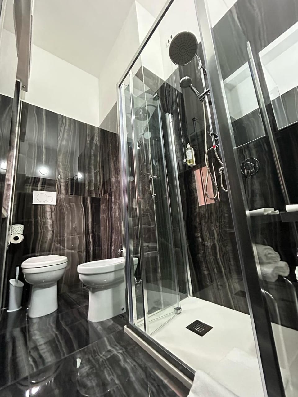 Shower, Toilet, Bathroom, bidet, towels
