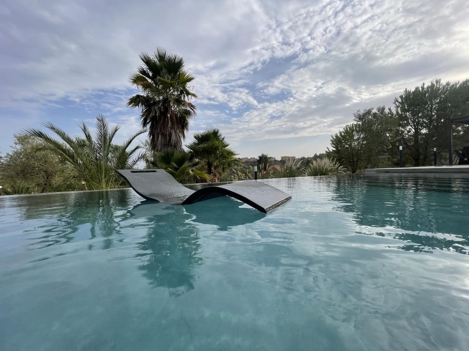 Natural landscape, Pool view, Swimming pool