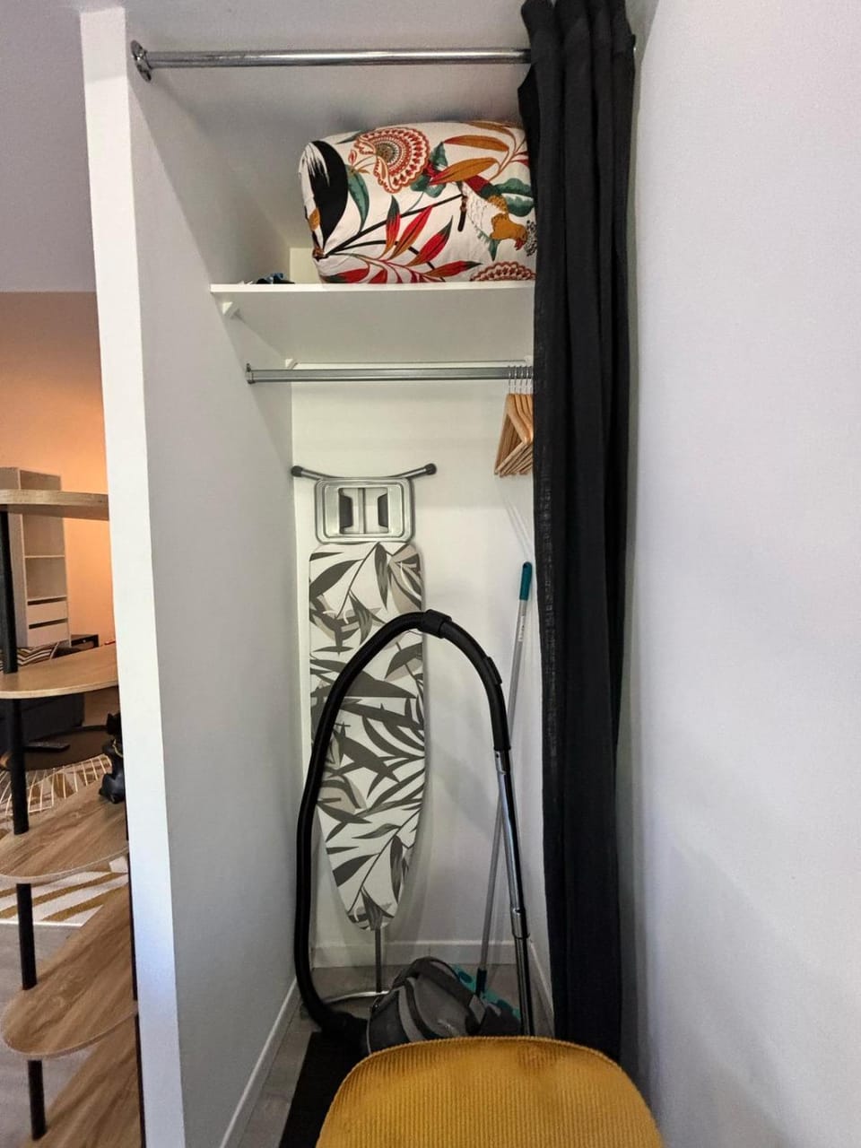 flat iron, storage, wardrobe