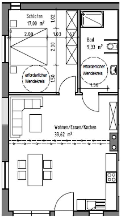 Floor plan, Facility for disabled guests, acessibility