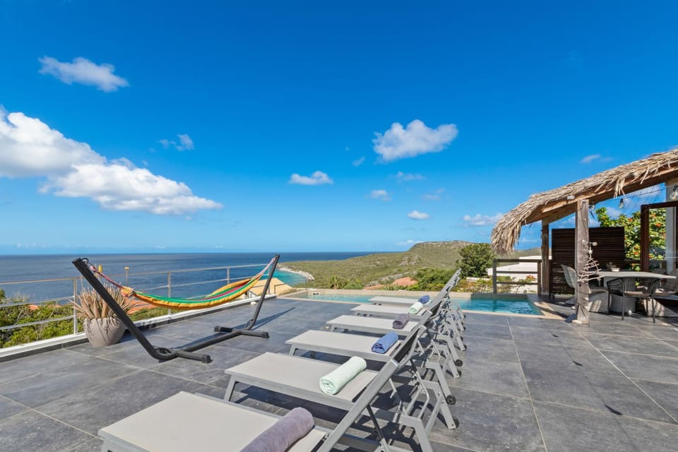 Day, Natural landscape, View (from property/room), Balcony/Terrace, Seating area, Mountain view, Sea view, sunbed