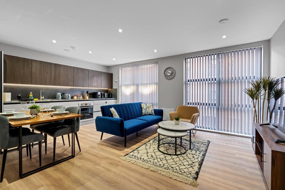 Kitchen or kitchenette, Living room, Seating area
