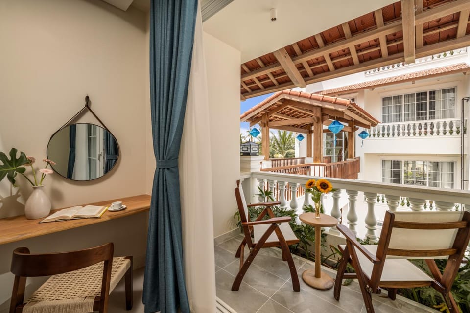 Property building, Patio, Facade/entrance, Day, View (from property/room), Balcony/Terrace, Decorative detail, Decorative detail, Seating area