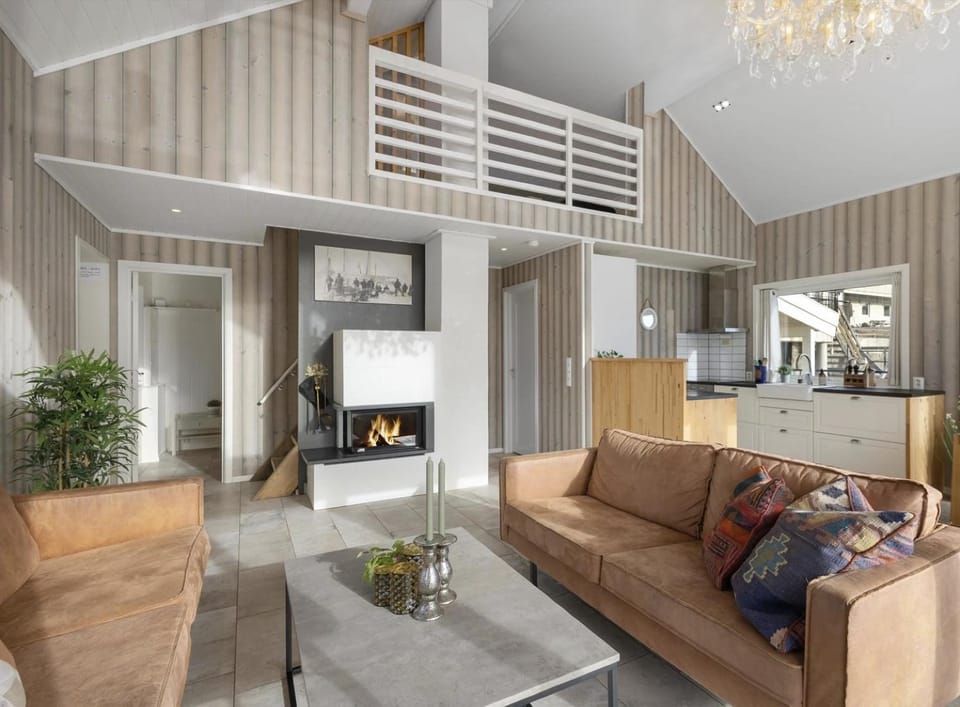 Living room, fireplace