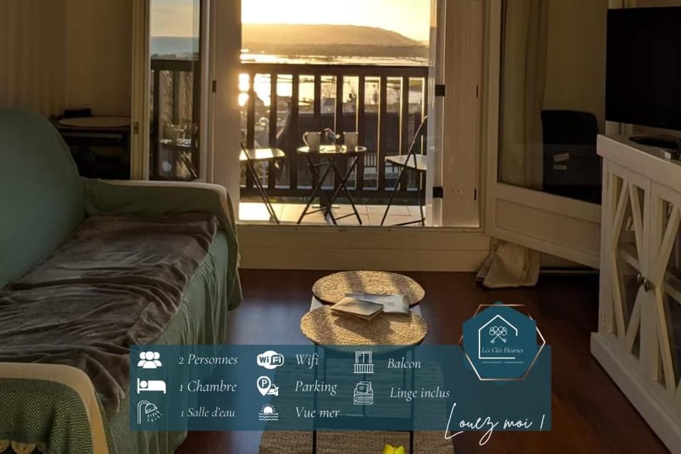 Le Panoramique, F2- vue imprenable, wifi & parking Apartment in Benerville-sur-Mer