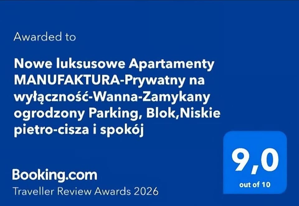 Nowy ! Apartament Premium z Wanną !!! blisko -Manufaktury -Orientarium ZOO -Aquapark Fala ! Centrum ! Prywatny !!! Zamykany !!! Parking !!! -Gratis - na pilota -Smart TV -WiFi -Zmywarka -Pralka -Ekspres do Kawy Cicha ! Prywatna Okolica W pełni wyposażony Apartment in Poland