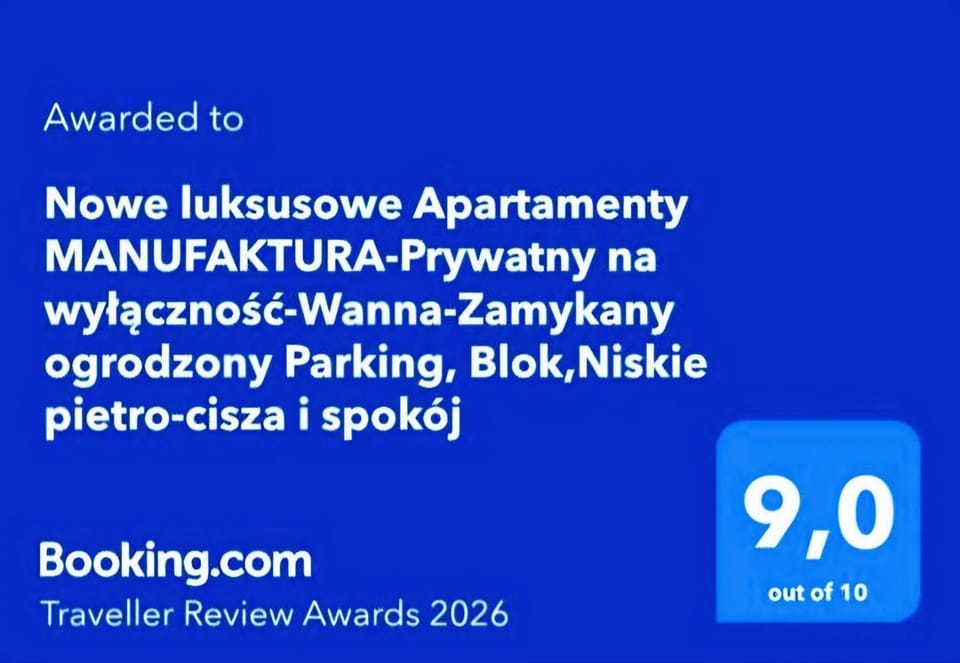 Nowe luksusowe Apartamenty z WANNĄ PREMIUM MANUFAKTURA-Orientarium ZOO-Aquapark Fala-Prywatny na wyłączność - w pełni wyposażony apartament -Blok, Niskie piętro, ZAMYKANY PARKING NA PILOTA - Cisza i spokój - Prywatność - Doskonała lokalizacja ! Apartment in Masovian Voivodeship