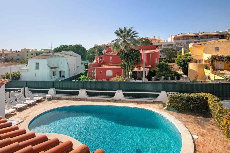 Property building, Living room, Swimming pool