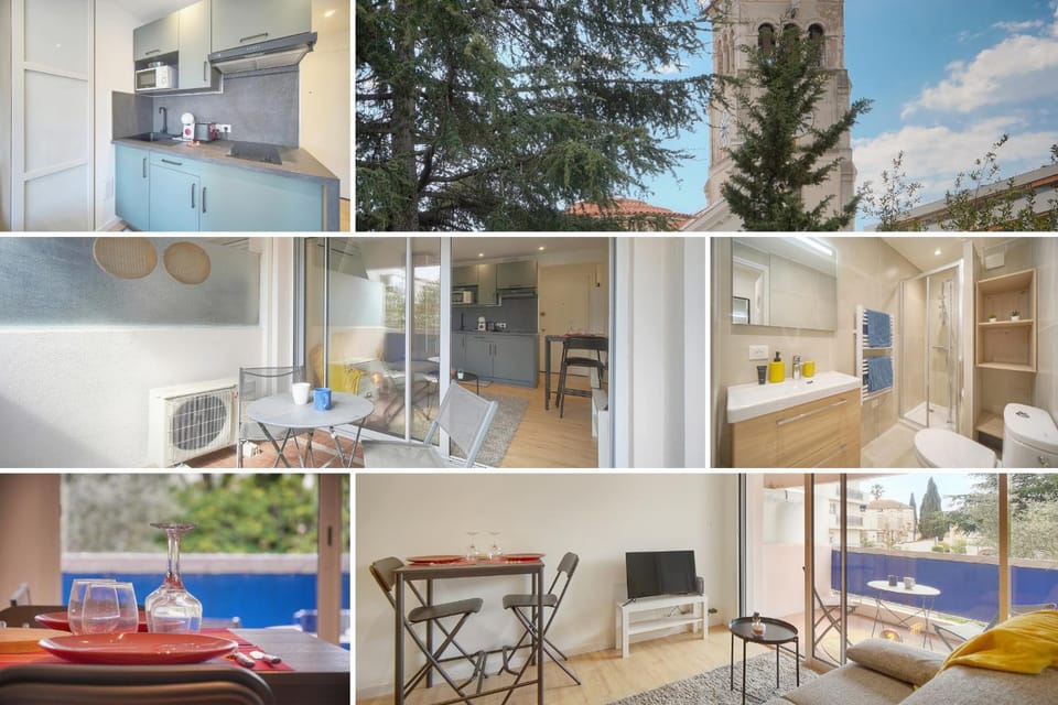 Kitchen or kitchenette, Dining area, City view