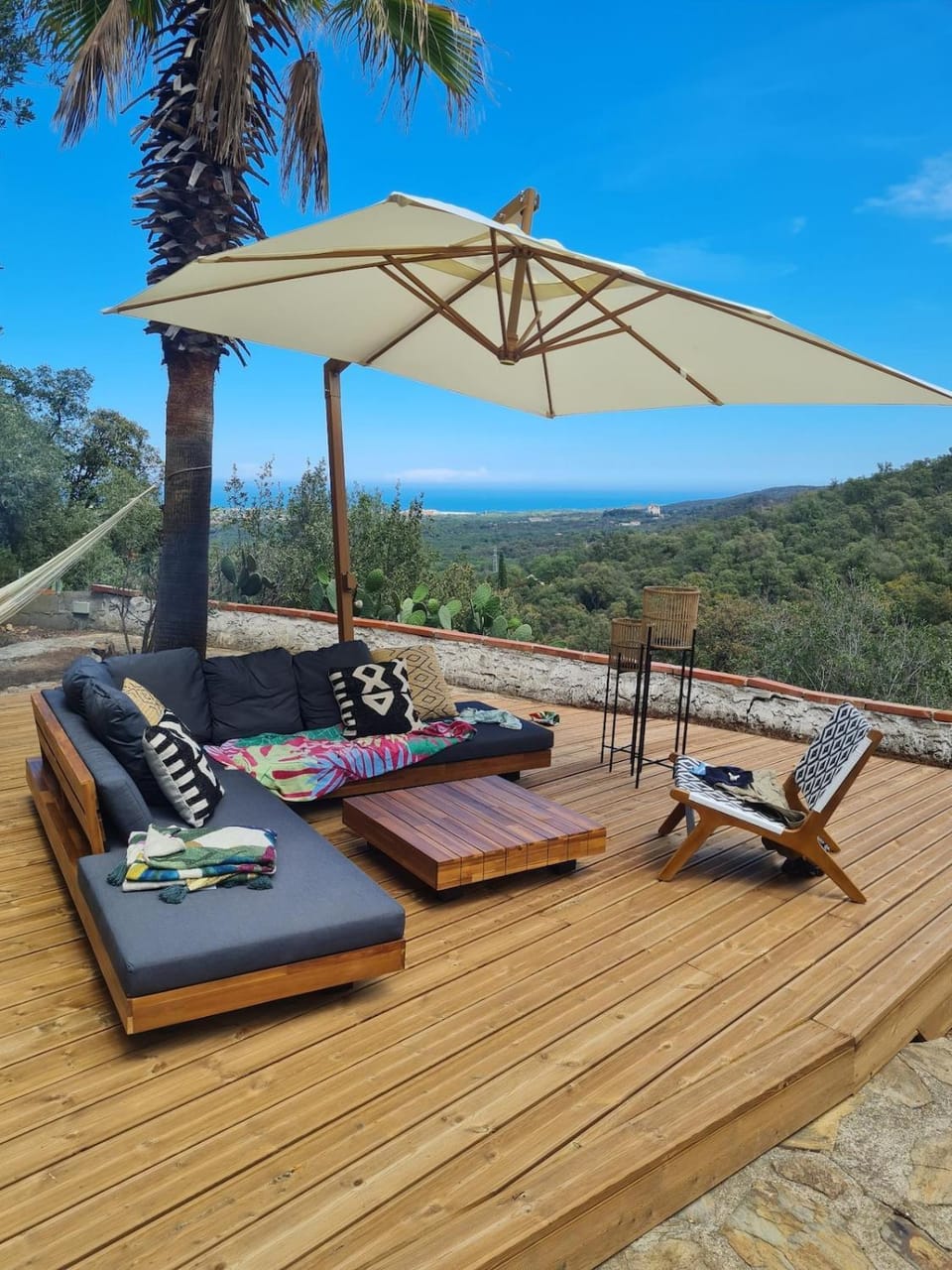View (from property/room), Balcony/Terrace, Balcony/Terrace, Seating area, Sea view, sunbed