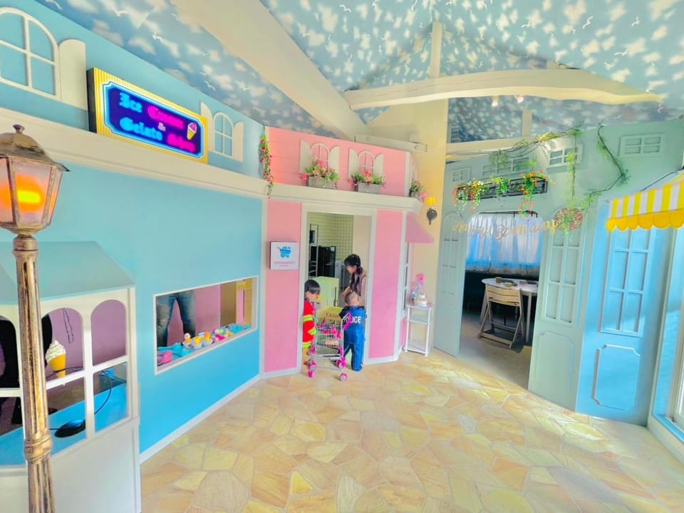 Children play ground, Living room, kitchen