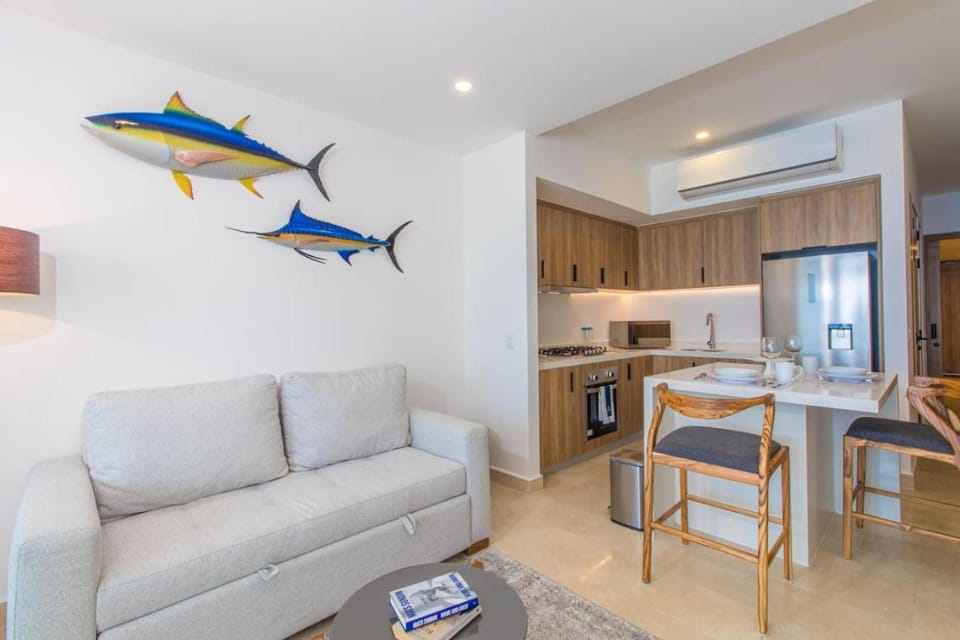 Kitchen or kitchenette, Living room