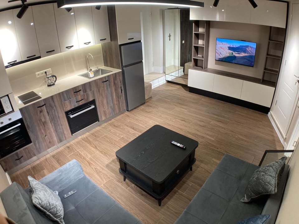 TV and multimedia, Kitchen or kitchenette, Living room, Dining area, dishwasher, oven, stove