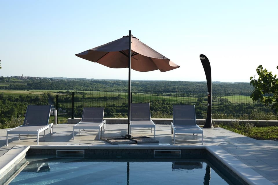 Natural landscape, Pool view, Swimming pool, sunbed