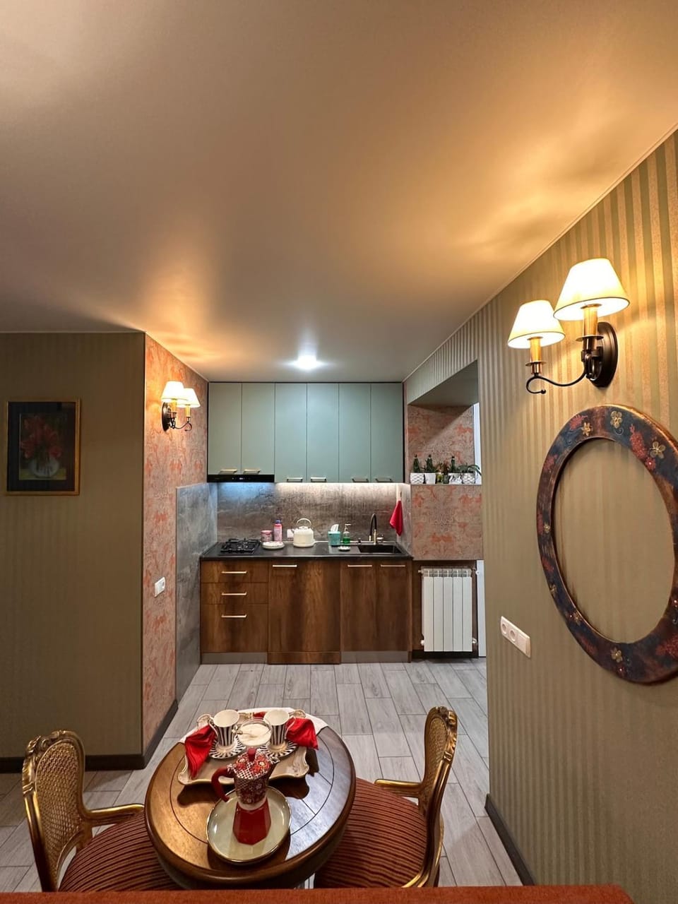 Kitchen or kitchenette, Dining area, stove, kitchen