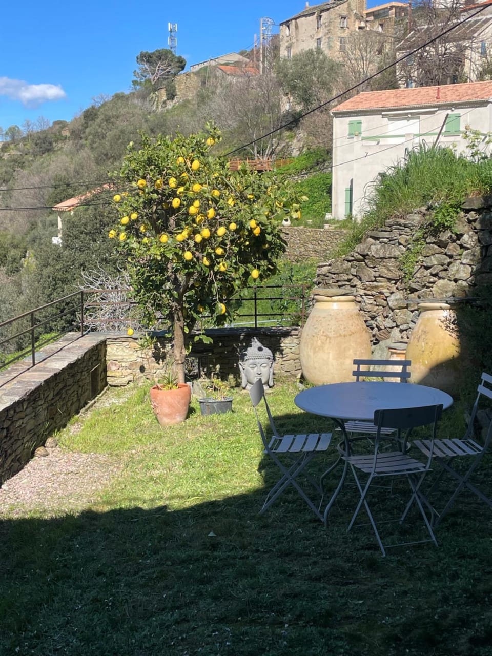Natural landscape, Garden, Dining area, Garden view, Mountain view
