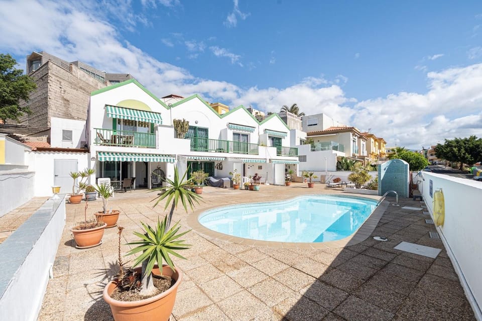 Property building, Living room, Swimming pool