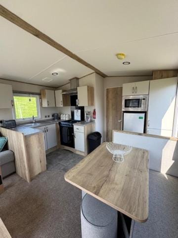 Kitchen or kitchenette, Dining area, oven, stove, toaster
