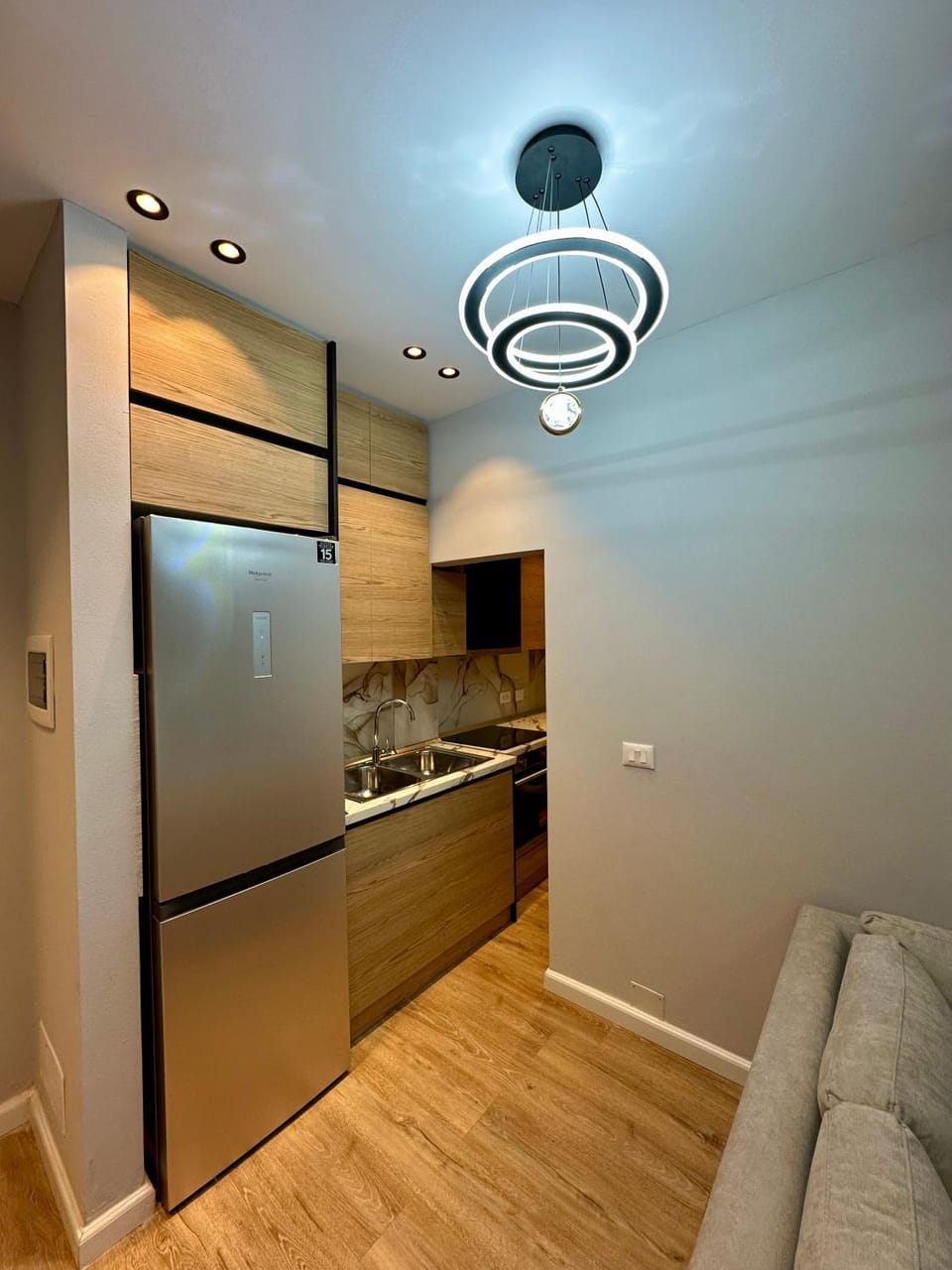 Kitchen or kitchenette, oven