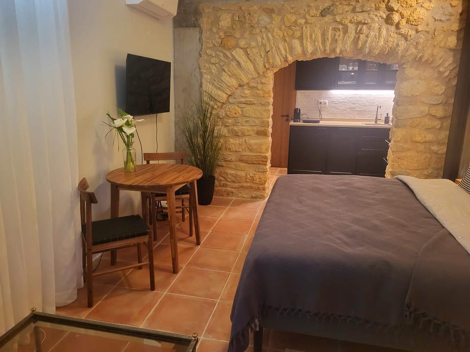 Bed, TV and multimedia, Kitchen or kitchenette, Photo of the whole room, Dining area, heating, air conditioner