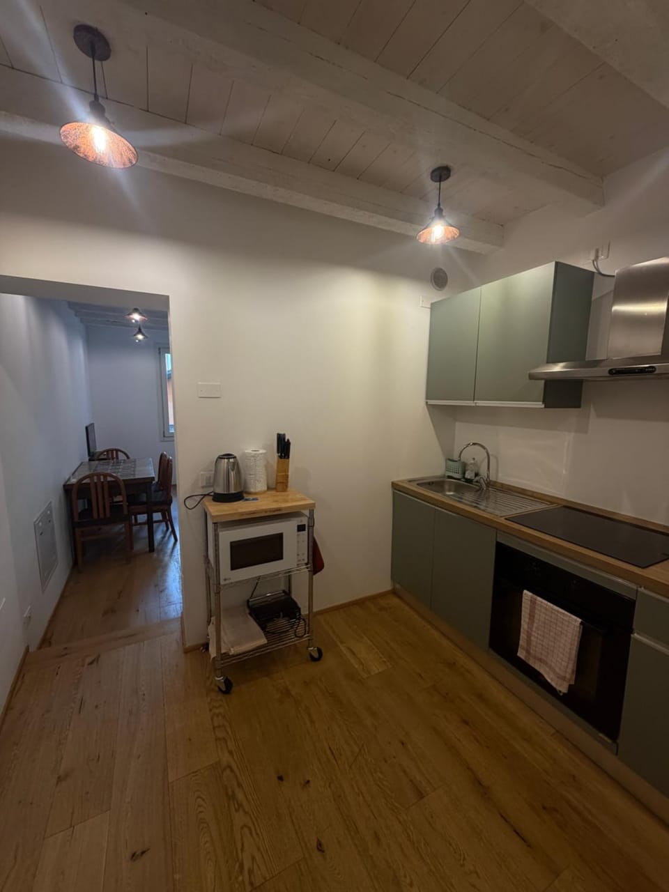 Kitchen or kitchenette, Dining area, oven, stove