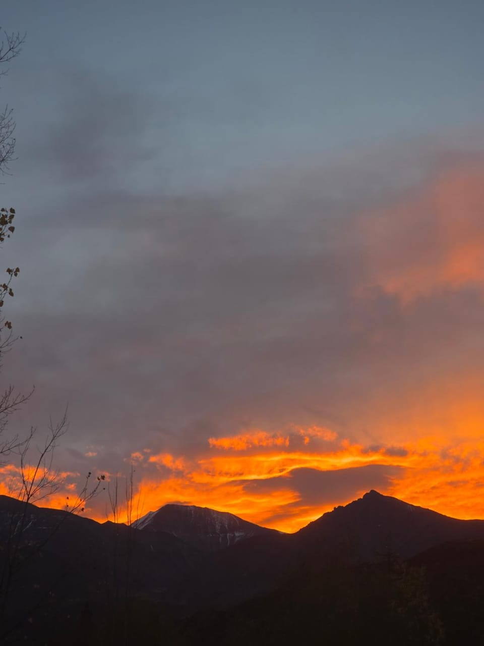 Natural landscape, Mountain view, Sunset